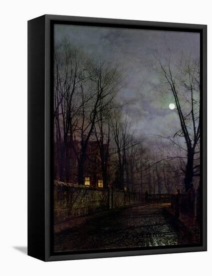 Moonlit Street Scene, 1882-John Atkinson Grimshaw-Framed Premier Image Canvas