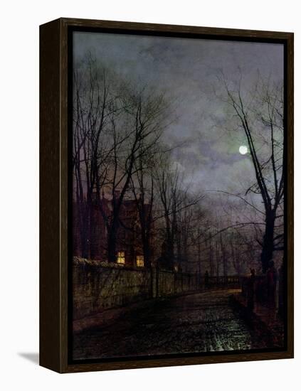 Moonlit Street Scene, 1882-John Atkinson Grimshaw-Framed Premier Image Canvas