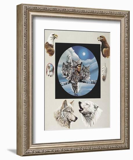 Moonlit Warrior-unknown Ampel-Framed Art Print