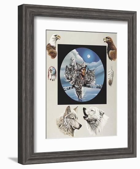 Moonlit Warrior-unknown Ampel-Framed Art Print