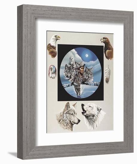 Moonlit Warrior-unknown Ampel-Framed Art Print