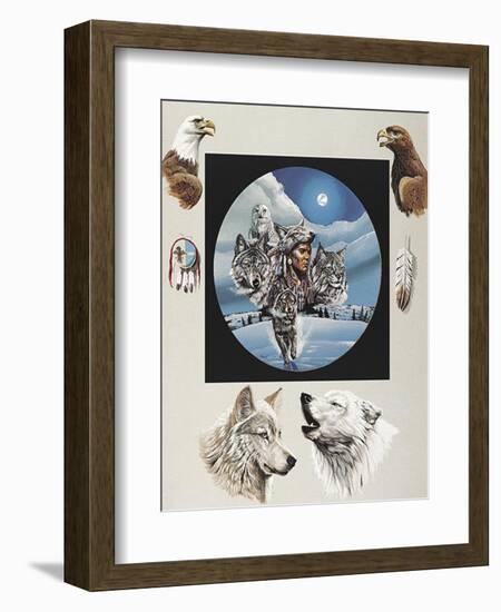 Moonlit Warrior-unknown Ampel-Framed Art Print