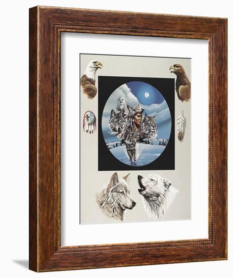 Moonlit Warrior-unknown Ampel-Framed Art Print