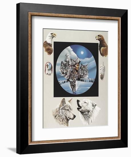 Moonlit Warrior-unknown Ampel-Framed Art Print