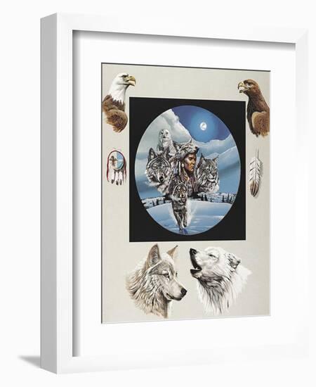 Moonlit Warrior-unknown Ampel-Framed Art Print