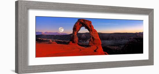 Moonrise at Delicate Arch, Arches National Park, Moab, Utah, USA-null-Framed Photographic Print