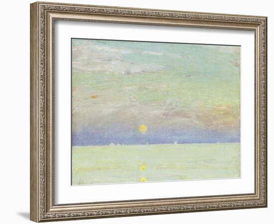 Moonrise at Sunset, Cape Ann, 1892-Childe Hassam-Framed Giclee Print