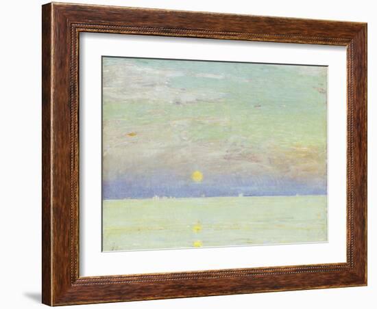 Moonrise at Sunset, Cape Ann, 1892-Childe Hassam-Framed Giclee Print