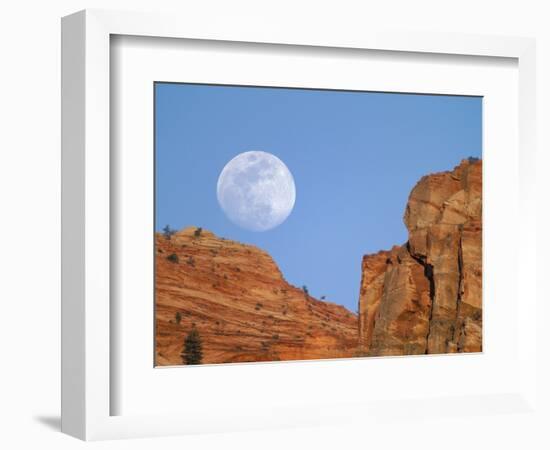 Moonrise at Zion National Park-Scott T. Smith-Framed Photographic Print