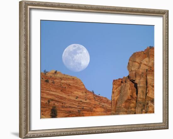 Moonrise at Zion National Park-Scott T. Smith-Framed Photographic Print