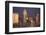 Moonrise behind the downtown Seattle skyline, Seattle, WA-Greg Probst-Framed Photographic Print