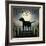 Moonrise Black Dog - Labrador Lake-Ryan Fowler-Framed Art Print