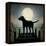 Moonrise Black Dog-Ryan Fowler-Framed Stretched Canvas