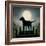 Moonrise Black Dog-Ryan Fowler-Framed Art Print