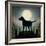 Moonrise Black Dog-Ryan Fowler-Framed Art Print