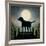 Moonrise Black Dog-Ryan Fowler-Framed Art Print