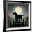 Moonrise Black Dog-Ryan Fowler-Framed Art Print