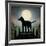 Moonrise Black Dog-Ryan Fowler-Framed Giclee Print