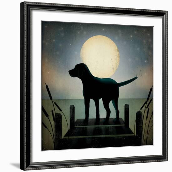 Moonrise Black Dog-Ryan Fowler-Framed Giclee Print