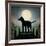 Moonrise Black Dog-Ryan Fowler-Framed Giclee Print