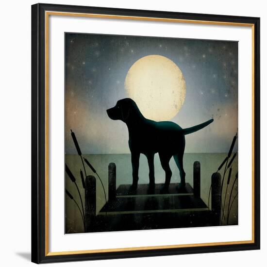 Moonrise Black Dog-Ryan Fowler-Framed Giclee Print