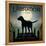 Moonrise Black Dog-Ryan Fowler-Framed Stretched Canvas