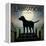 Moonrise Black Dog-Ryan Fowler-Framed Stretched Canvas