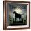 Moonrise Black Dog-Ryan Fowler-Framed Art Print