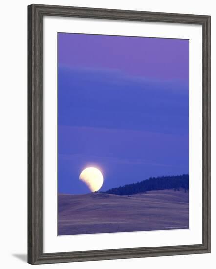 Moonrise in Centennial Valley, Montana, USA-Chuck Haney-Framed Photographic Print