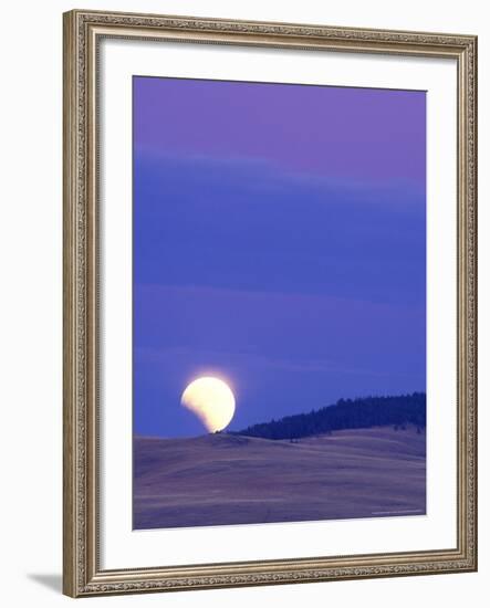 Moonrise in Centennial Valley, Montana, USA-Chuck Haney-Framed Photographic Print