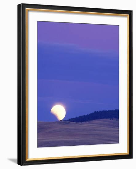 Moonrise in Centennial Valley, Montana, USA-Chuck Haney-Framed Photographic Print