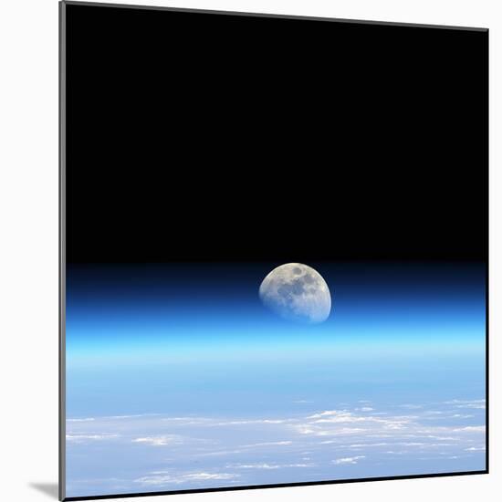 Moonrise Over Earth-Detlev Van Ravenswaay-Mounted Premium Photographic Print