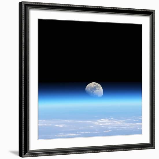 Moonrise Over Earth-Detlev Van Ravenswaay-Framed Photographic Print