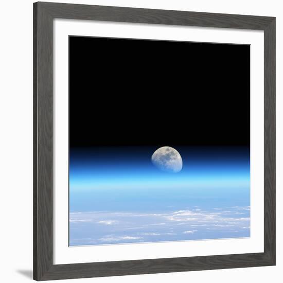 Moonrise Over Earth-Detlev Van Ravenswaay-Framed Photographic Print