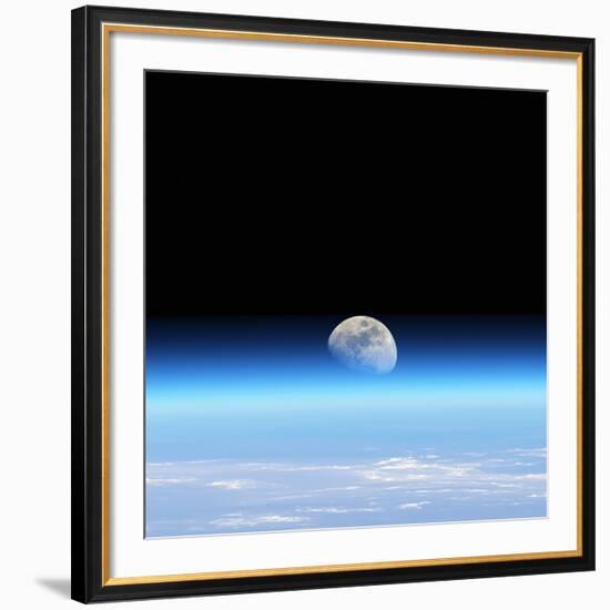 Moonrise Over Earth-Detlev Van Ravenswaay-Framed Photographic Print