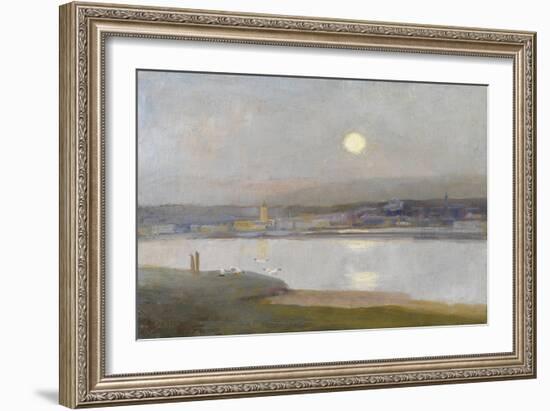 Moonrise over Hayle, from Lelant, C.1892-Sir Alfred East-Framed Giclee Print