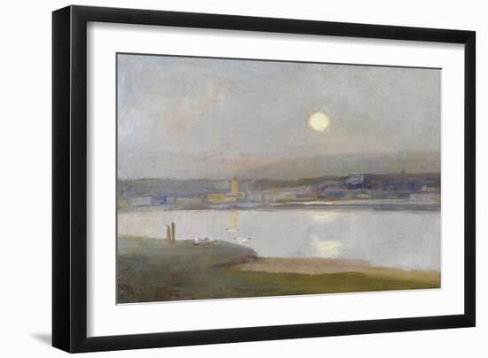 Moonrise over Hayle, from Lelant, C.1892-Sir Alfred East-Framed Giclee Print
