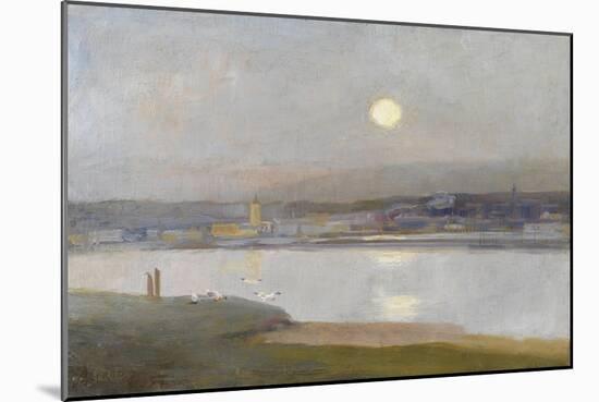 Moonrise over Hayle, from Lelant, C.1892-Sir Alfred East-Mounted Giclee Print