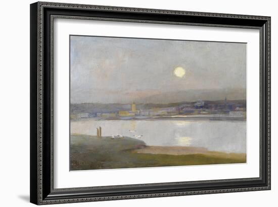 Moonrise over Hayle, from Lelant, C.1892-Sir Alfred East-Framed Giclee Print