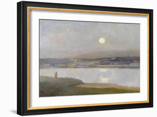 Moonrise over Hayle, from Lelant, C.1892-Sir Alfred East-Framed Giclee Print