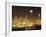 Moonrise over Nighttime Seattle, Washington, Usa-Janis Miglavs-Framed Photographic Print