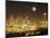 Moonrise over Nighttime Seattle, Washington, Usa-Janis Miglavs-Mounted Photographic Print