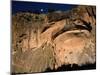 Moonrise over Painted Cave, Pueblo Rock Art, Bandelier National Monument, New Mexico, USA-Scott T. Smith-Mounted Photographic Print