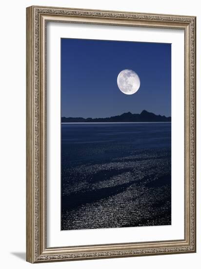 Moonrise Over Sea-David Nunuk-Framed Photographic Print