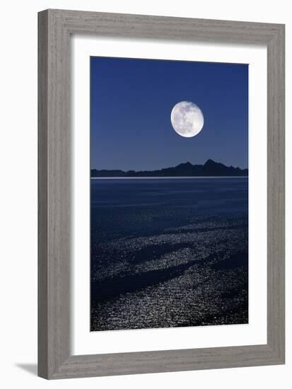 Moonrise Over Sea-David Nunuk-Framed Photographic Print