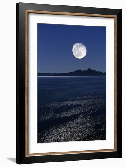 Moonrise Over Sea-David Nunuk-Framed Photographic Print