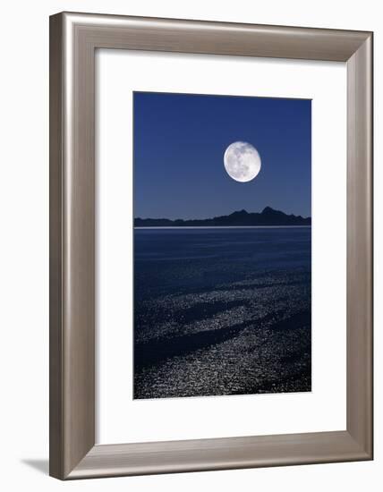 Moonrise Over Sea-David Nunuk-Framed Photographic Print