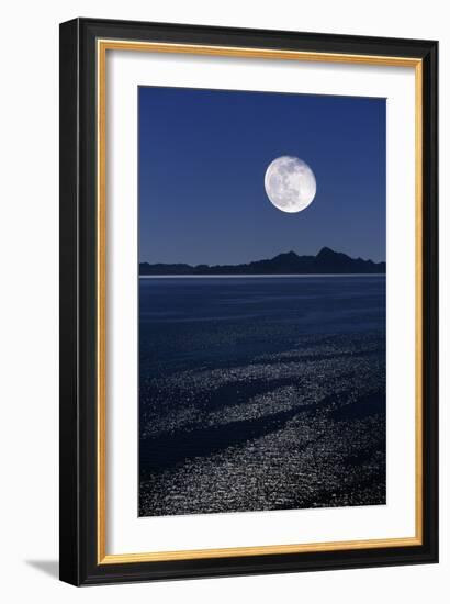 Moonrise Over Sea-David Nunuk-Framed Photographic Print