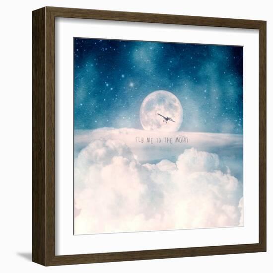 Moonrise Over the Clouds-Paula Belle Flores-Framed Art Print