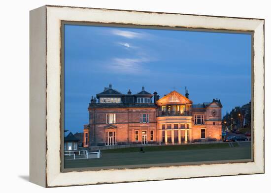 Moonrise over the Royal and Ancient Golf Club, St. Andrews, Fife, Scotland, United Kingdom, Europe-Mark Sunderland-Framed Premier Image Canvas